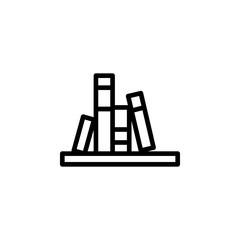 Books, bookshelf icon. Element of Education icon. Thin line icon