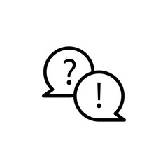 Questions, answers icon. Element of Education icon. Thin line icon