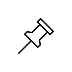 Pin, tool icon. Element of Education icon. Thin line icon