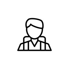 Obraz premium Boy, student icon. Element of Education icon. Thin line icon