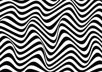 vector of wavy line optical illusion texture background