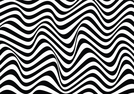 vector of wavy line optical illusion texture background