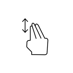 Vertical, drag, touch icon. Element of corruption icon. Thin line icon on white background