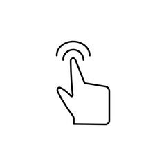 Tap free, finger, touch icon. Element of corruption icon. Thin line icon on white background
