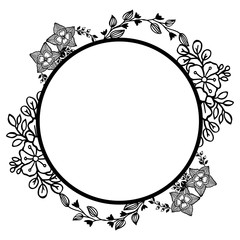 Greeting card, invitation card, with pattern art floral frame. Vector