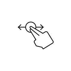 Swipe, finger, touch icon. Element of corruption icon. Thin line icon on white background