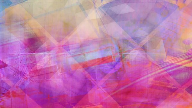 Pastel Pink and Orange Abstract Shifting Geometry - 4K Seamless Loop Motion Background Animation
