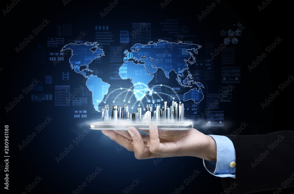 Canvas Prints internet information technology concept