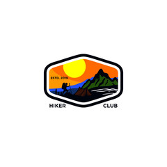 Hiking Outdoor Adventure Logo