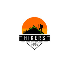 Hiking Outdoor Adventure Logo