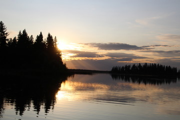 Sunset On The Astotin Lake, Elk Island National Park, Alberta