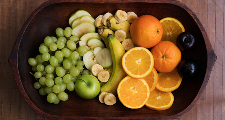 fresh fruits on a plate