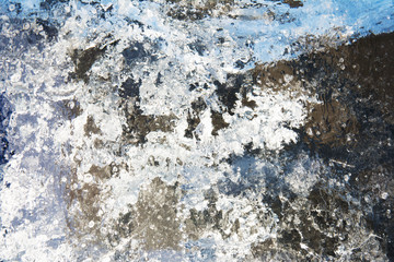 The texture of the ice. The frozen water.Winter background 