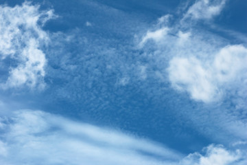 Fototapeta premium blue sky nature background and white clouds soft focus