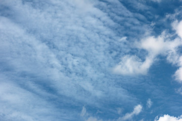 Obraz premium blue sky nature background and white clouds soft focus