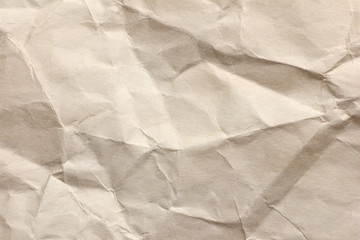 Clean brown paper, wrinkled, abstract for background.