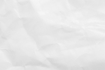 Clean white paper, wrinkled, abstract for background.