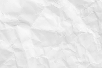 Obraz premium Czysty biały papier, pomarszczony, streszczenie w tle.