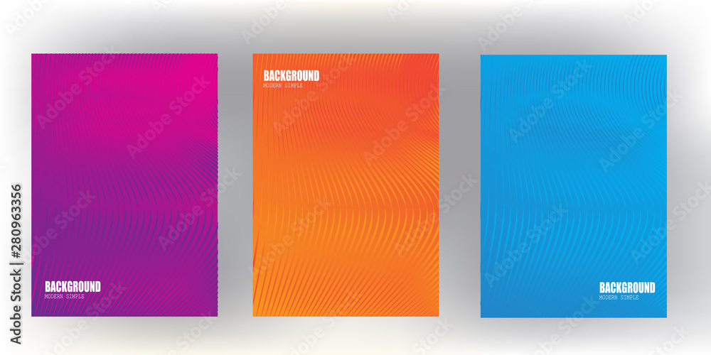Poster bright gradient abstract pattern background cover design with trendy vibrant and vivid color templat