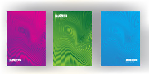 Naklejka premium Bright gradient abstract pattern background cover design with trendy vibrant and vivid color template