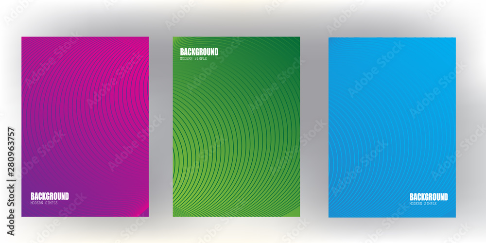 Wall mural bright gradient abstract pattern background cover design with trendy vibrant and vivid color templat