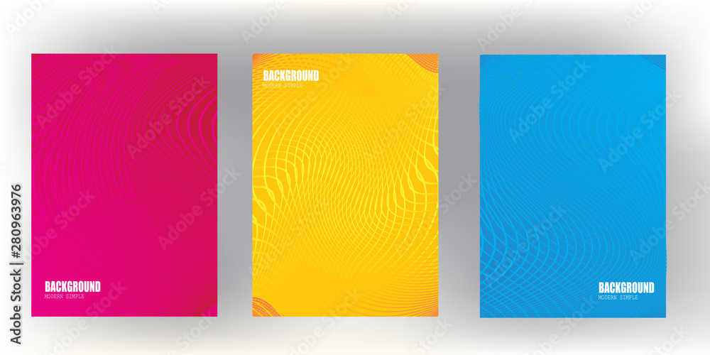 Poster bright gradient abstract pattern background cover design with trendy vibrant and vivid color templat