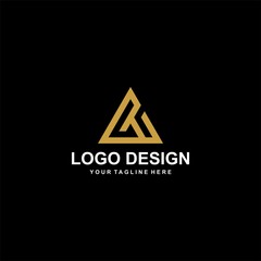 Mountain gold logo design vector.  Adventure logo icon illustration.