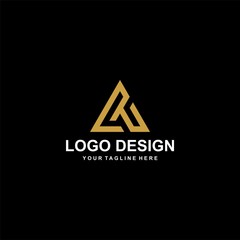 Mountain gold logo design vector.  Adventure logo icon illustration.