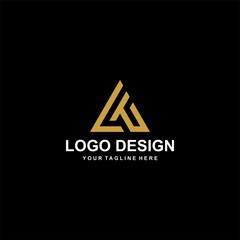 Mountain gold logo design vector.  Adventure logo icon illustration.