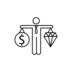 Economy, values, balance icon. Element of business icon