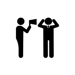 Businessman, man, megaphone, angry icon. Element of businessman pictogram icon. Premium quality graphic design icon. Signs and symbols collection icon