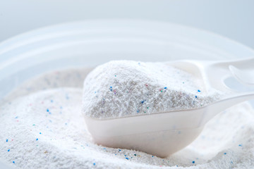 washing powder with measuring cup