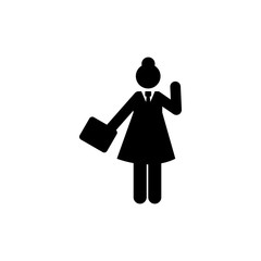 Businesswoman, document, office icon. Element of businessman pictogram icon. Premium quality graphic design icon. Signs and symbols collection icon