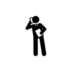 Businessman, document, phone, call icon. Element of businessman pictogram icon. Premium quality graphic design icon. Signs and symbols collection icon
