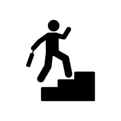 Businessman, running, stairs icon. Element of businessman pictogram icon. Premium quality graphic design icon. Signs and symbols collection icon