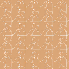 Funny and cute dog seamless pattern,