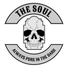 vintage style vector quote the soul always pure in the dark hand drawing vector