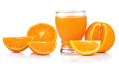 Orange juice  isolated on white background