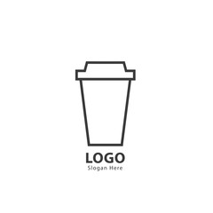coffee cup logo design illustration vector.