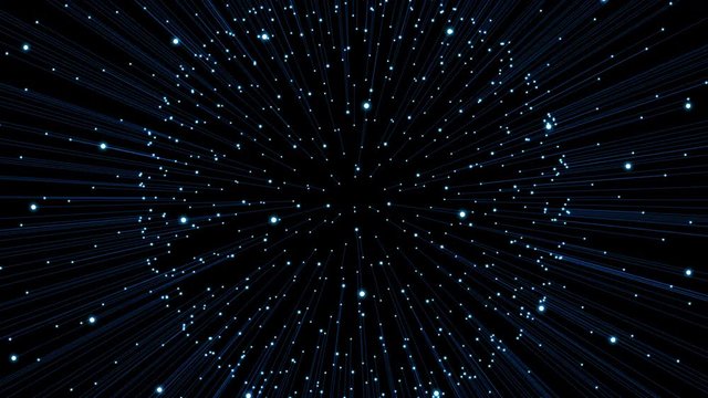 Business internet connection technology globe blue network zoom out and rotate