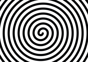 vector of  twisted circle black and white optical illusion