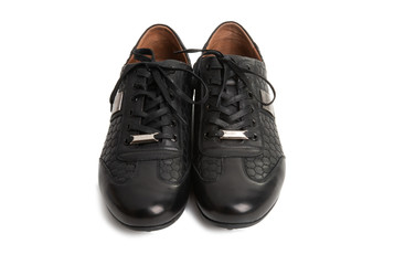 leather men's shoes isolated