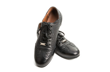 leather men's shoes isolated