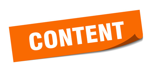 content sticker. content square isolated sign. content