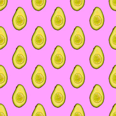 Seamless pattern. Decor Avocado. Use for t-shirt, greeting cards, wrapping paper, posters, fabric print.