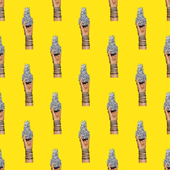 Seamless pattern. Pineapple..Use for t-shirt, greeting cards, wrapping paper, posters, fabric print.