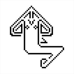 Ganesha The Lord Of Wisdom Pixel Art, Pixelated Form