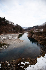 Historic Japanese Villages of Shirakawa-go, Japan.Winter in Shirakawa-go/Japan.