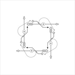 Line Dot Tattoo Design