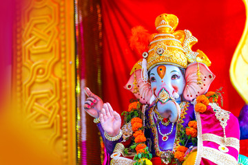 Fototapeta premium lord ganesha , indian ganesh festival.